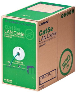 ELECOM GR RoHSΉLANP[u/CAT5E/300m/O[/ȈՃpbP[W LD-CT2/DG300/RS