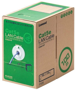 ELECOM GR RoHSΉLANP[u/CAT5E/100m/p[v/ȈՃpbP[W LD-CT2/PU100/RS