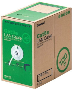 ELECOM GR RoHSΉLANP[u/CAT5E/100m/zCg/ȈՃpbP[W LD-CT2/WH100/RS