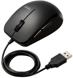 ELECOM エレコム 抗菌 有線 静音 BlueLEDマウス(5ボタン) ブラック M-BL28UBSKBK