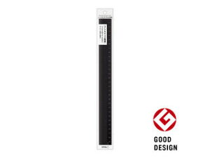 MIDORI/ミドリ アルミ定規 30cm ノンスリップ 黒 42279006