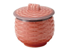 丸モ高木陶器 AZ179－11　桃釉籠目蒸し椀