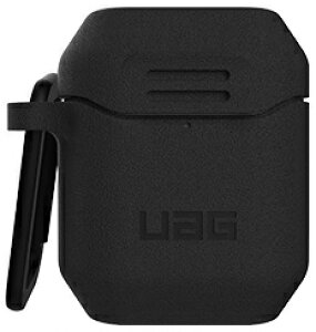 Urban Armor Gear UAG AirPods ��1����/��2����p�V���R�[���P�[�X �u���b�N UAG-APSV2-BK