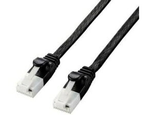 ELECOM �G���R�� LAN�P�[�u��/CAT6A/�ܐ܂�h�~/�t���b�g/5.0m/�u���b�N LD-GFAT/BK50