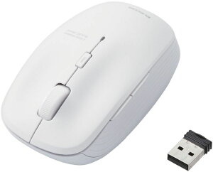 ELECOM �G���R�� �R�ۃ��C�����XBlueLED�}�E�X (5�{�^��) �z���C�g M-BL21DBKWH