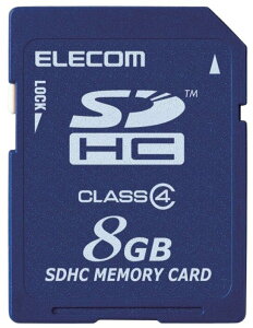 ELECOM �G���R�� SDHC�J�[�h/Class4/8GB/�@�l��p/�ȈՃp�b�P�[�W MF-FSD008GC4/H