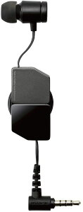 ELECOM エレコム モノラルイヤホン/カナル型/φ3.5mm/マイク付/Fast Music/9.2mmドライバー/巻取/ブラック EHP-FR10CMMBK