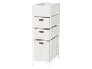 萩原 ハギハラ ランドリーラック タオル収納 隙間収納 引出し3段 ホワイト RAN-2420WH メーカー直送 同梱不可 カード決済のみ対応 沖縄・北海道・離島お届け並びに時間指定不可