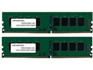Princeton vXg fXNgbvPCp݃ 32GB (16GB 2g) PC4-21300(DDR4-2666) 288PIN UDIMM PDD4/2666-16GX2