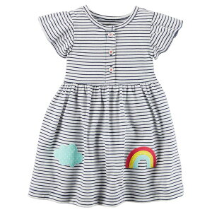 carters カーターズ 【ベビー】ワンピース・ブルマセット 【ボーダー×レインボー】【18M/16-18ヶ月】 118I06918