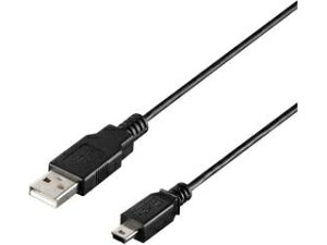 BUFFALO �o�b�t�@���[ USB2.0 A to miniB���Ή��P�[�u�� 0.5m �u���b�N BU2AMNK05BK