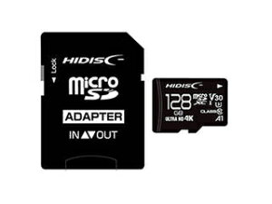 HIDISC/nCfBXN HIDISC microSDXCJ[h 128GB CLASS10 UHS-I Speed class3, A1Ή HDMCSDX128GCL10V30