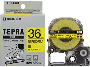 KINGJIM/�L���O�W�� PRO�e�[�v�J�[�g���b�W ���O�ɋ������x�� �� 36mm�� ����7m ������ SC36YV