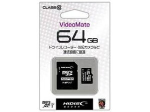 HIDISC/nCfBXN microSDXCJ[h 64GB Class10 UHS-I HDMCSDH64GCL10V SDϊA_v^/[P[Xt