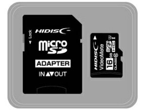 HIDISC/nCfBXN microSDHCJ[h 16GB Class10 UHS-I HDMCSDH16GCL10V SDϊA_v^/[P[Xt