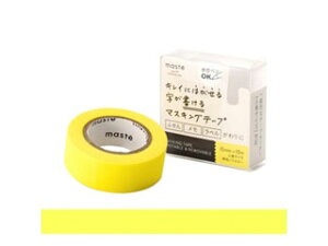 MARK'S/マークス 【マステ】水性ペンで書けるマスキングテープ 小巻15mm幅 イエロー MST-FA04-YE