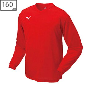 【在庫限り】 プーマ PUMA 903294-2 ワンポイント ジュニア 長袖ゲームシャツ 【160】 (PUMA RED-W)