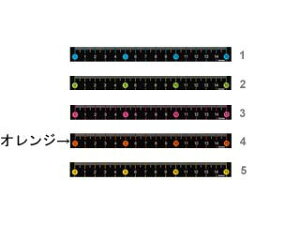 Raymay/レイメイ藤井 スリムカラー定規 15m オレンジ AJR201 D