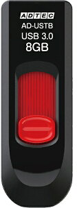 ADTEC �A�h�e�b�N �X���C�h��USB3.0�t���b�V�������� 8GB �u���b�N/���b�h AD-USTB8G-U3