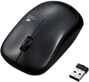 ELECOM �G���R�� IR�}�E�X/ENELO�V���[�Y/����/3�{�^��/�ȓd��/�u���b�N M-IR07DRBK