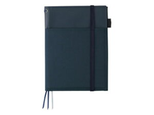 KOKUYO/コクヨ カバーノート(2冊収容・リングノート)A5紺B罫50枚 合皮 ノ-V685B-DB
