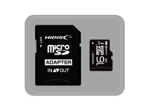 HIDISC �n�C�f�B�X�N microSDHC�J�[�h 16GB CLASS10 UHS-1�Ή� HDMCSDH16GCL10JP3 ��SD�ϊ��A�_�v�^�t��