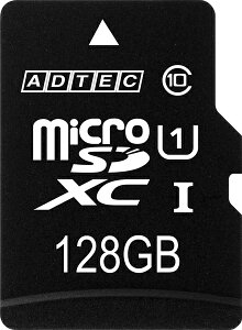 ADTEC �A�h�e�b�N microSDXC�J�[�h 128GB UHS1 SD�ϊ��A�_�v�^�t AD-MRXAM128G/U1