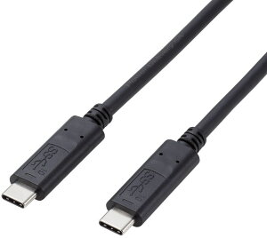 ELECOM �G���R�� USB3.1�P�[�u��/Gen2/C-C�^�C�v/�F�ؕi/PD�Ή�/5A�o��/1.0m/�u���b�N USB3-CC5P10NBK