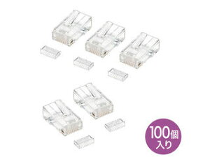 SANWA SUPPLY �T�����T�v���C RJ-45�R�l�N�^(�P���p) 100���� ADT-RJ45-100SN