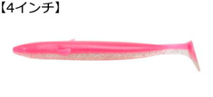 ECOGEAR/�G�R�M�A POWER SHAD/�p���[�V���b�h 4�C���`/100mm (7�{��) 158 �X�[�p�[�z���O����/�s���N�O���E(���)