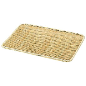 竹製　角盆ざる（佐渡製）／27cm