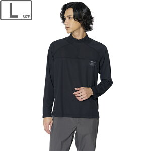 ミズノ mizuno 【ユニセックス】ドライエアロフローハーフジップ長袖シャツ 【ブラック】【Lサイズ】 B2MAB00109