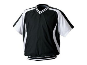 ゼット ZETT BOV300H-1911 半袖Vネックジャンパー 【XOサイズ】 (ブラック×ホワイト)