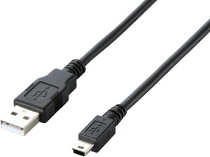 ELECOM �G���R�� �G�RUSB2.0�P�[�u���iA-mini-B�^�C�v�j[�u���b�N] 0.5m U2C-JM05BK