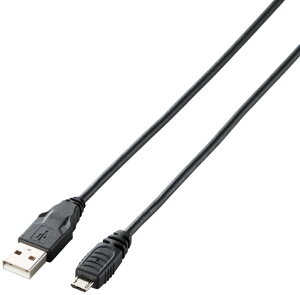 ELECOM �G���R�� Micro-USB(A�|MicroB)�P�[�u�� 0.15m U2C-AMB015BK