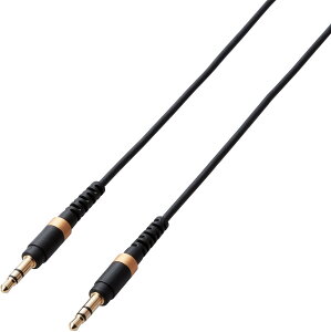 ELECOM �G���R�� AUX�P�[�u��/��3.5�I�X-��3.5�I�X/���ϋv/�X����/0.5m/�u���b�N AX-35MS05BK