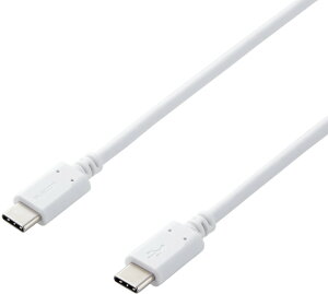 ELECOM �G���R�� �X�}�z�E�^�u���b�g�pUSB�P�[�u��/USB(C-C)/�X�^���_�[�h/PD�Ή�/�F�ؕi/2.0m/�z���C�g MPA-CC20PNWH