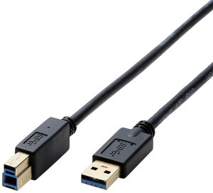 ELECOM エレコム USB3.0ケーブル/A-Bタイプ/1.0m/ブラック DH-AB3N10BK