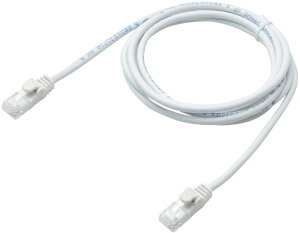ELECOM �G���R�� CAT6���� Gigabit ���炩LAN�P�[�u�� 2m �z���C�g LD-GPY/WH2