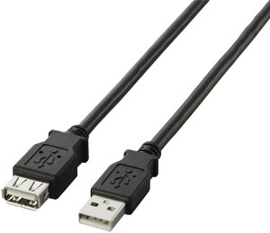 ELECOM �G���R�� USB2.0���� USB2.0�����P�[�u�� A�^�C�v/3.0m(�u���b�N) U2C-E30BK