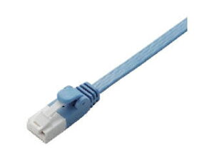 ELECOM �G���R�� �c���܂�h�~�t���b�gLAN�P�[�u��(Cat6)/10.0m/�u���[ LD-GFT/BU100