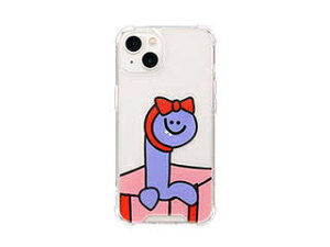 168cm 168cm �n�C�u���b�h�N���A�P�[�X for iPhone 13 Pueple Olly with �M�t�g 168256i13