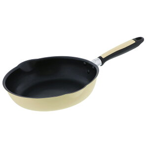 Bestco ベストコ フライパン 26cm クリーム 軽わざパン ふっ素樹脂加工 IH ガス火 オール熱源対応 両口 NQ-0096 カリーノ