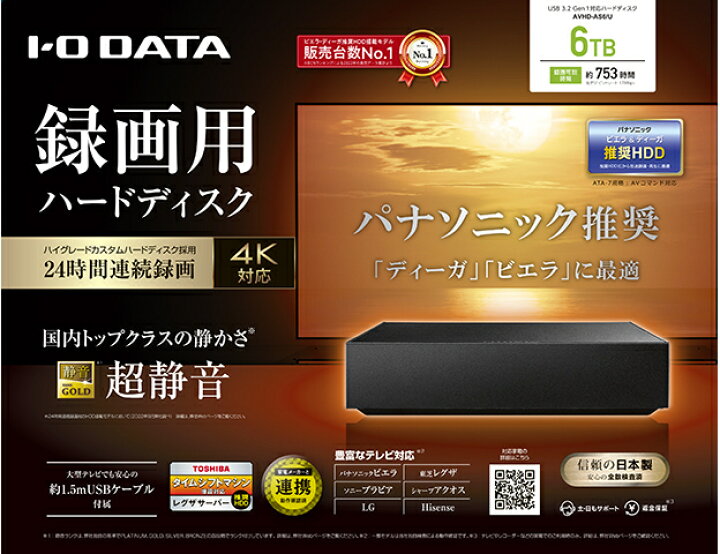 楽天市場】I・O DATA アイ・オー・データ 受注生産 パナソニック推奨 