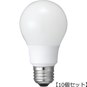 YAZAWA 【10個セット】 YAZAWA 一般電球形LED 40W相当 電球色調光対応 LDA5LGD3X10