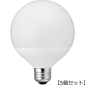 YAZAWA �y5�Z�b�g�zYAZAWA G95�{�[���`LED 60W���� E26 N�F LDG7NG95X5