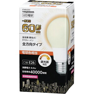 YAZAWA YAZAWA ��ʓd���`LED 60W���� �d���F�����Ή� LDA8LGD2