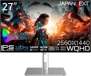 JAPANNEXT WplNXg WQHDΉ 27^Q[~Oj^[(IPS/120Hz/DP/HDMI/Type-C65Wd/XCx/2Nۏ) JN-27iB120Q-H-C6 Piŵ݉iꏤiłΕwj NWbgJ[h 