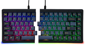 Mistel ミステル MD770 RGB BT エルゴノミック メカニカルキーボード 左右分離型 (英語配列/茶軸) ML-MD770RBT-U-BR/BK