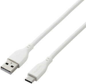 ELECOM GR USB-A to USB Type-CP[u/Ȃ߂炩/1.0m/zCg MPA-ACSS10WH
